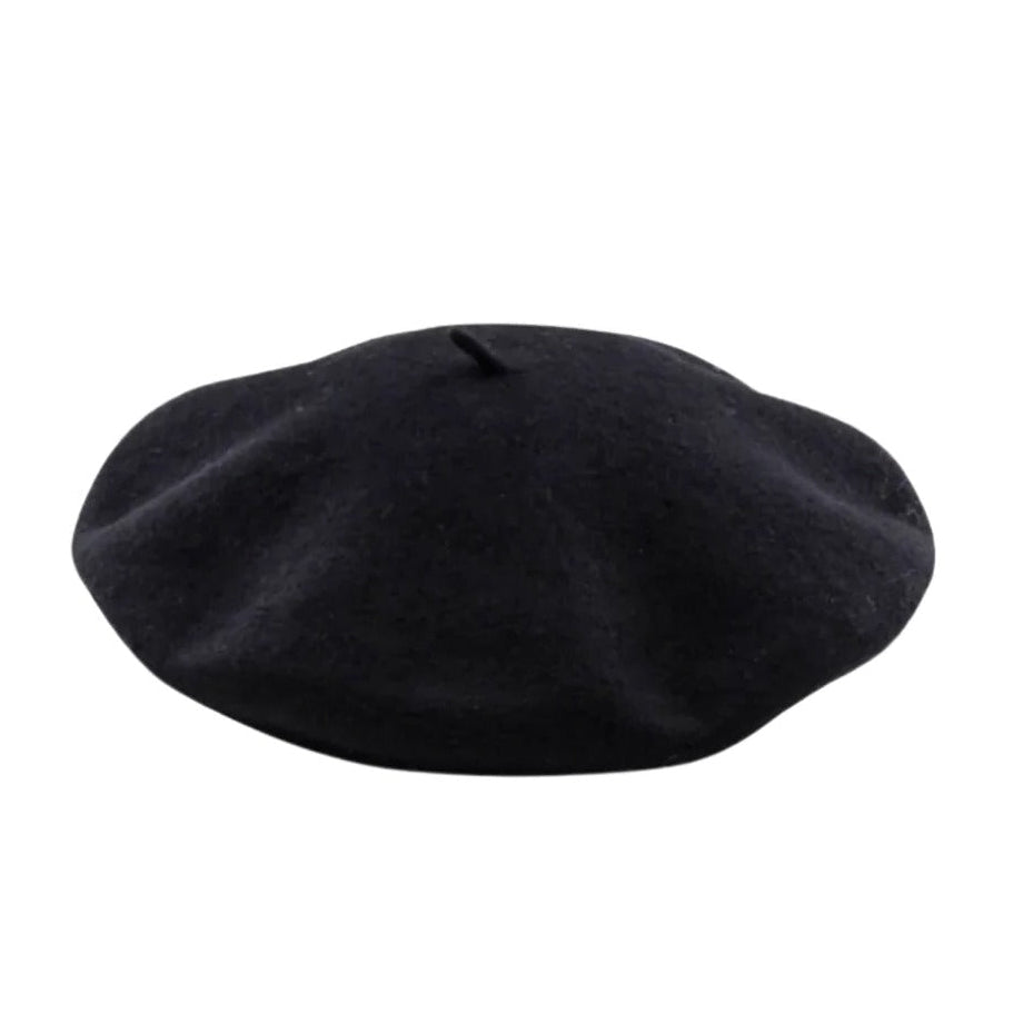 Solid Color Woollen Beret for Women and Girls with Comfortable Elastic Inner Band