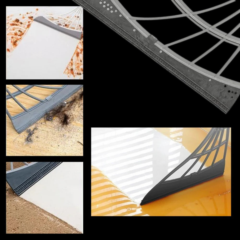 Multi-Surface Rubber Broom with Telescopic Pole