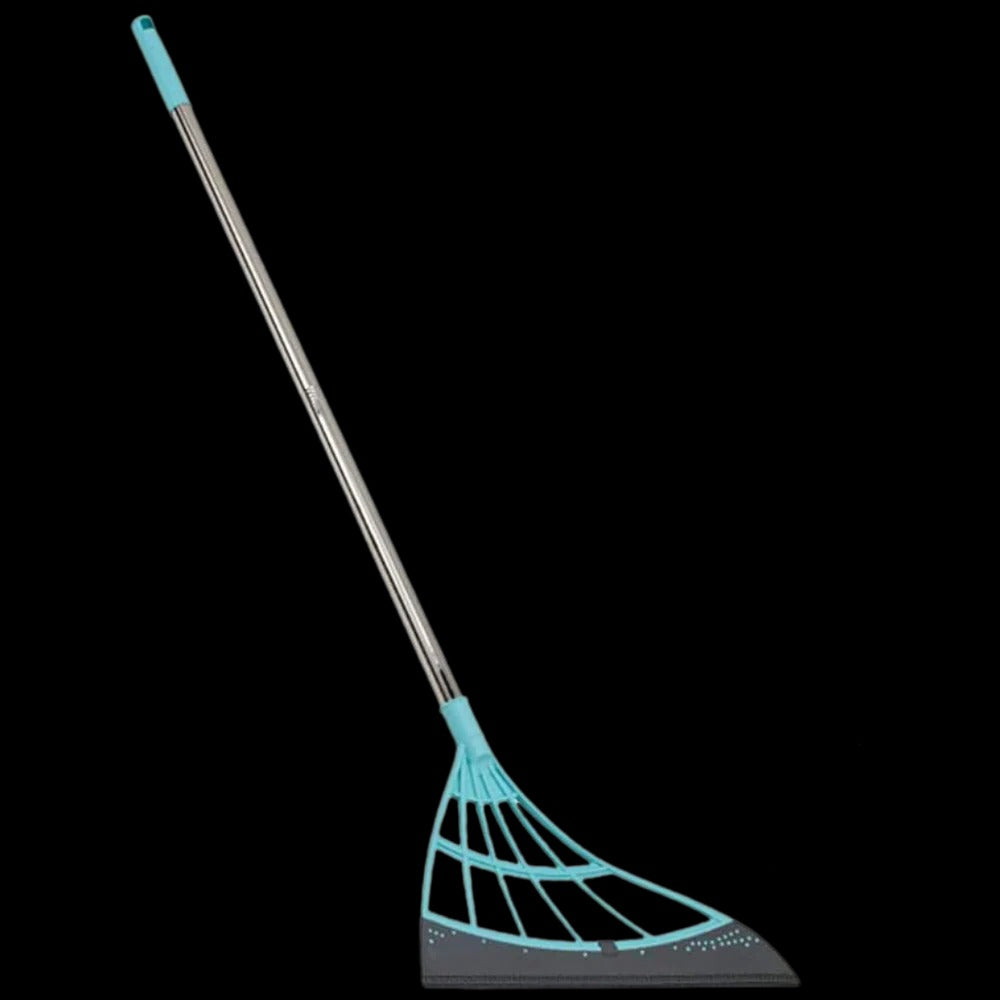 Multi-Surface Rubber Broom with Telescopic Pole