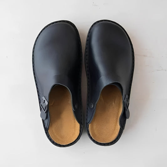 Men’s Leather Slippers with Removable Insoles