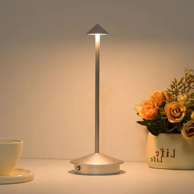 LED Desk Lamp with Rechargeable Battery and Touch-Control