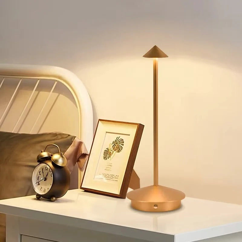 LED Desk Lamp with Rechargeable Battery and Touch-Control