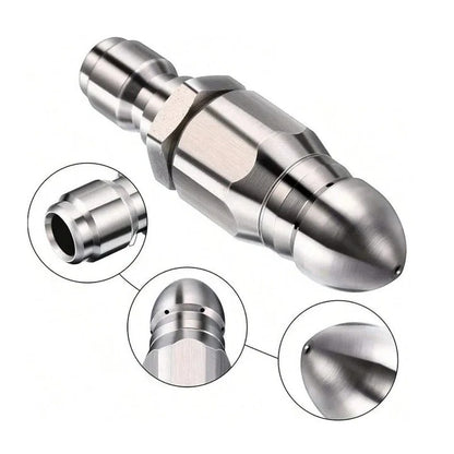 Stainless Steel Sewer Jetter Nozzle Attachment for Pipe and Drain Cleaning