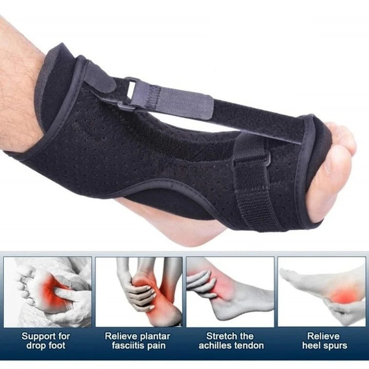 Nighttime Foot Support Brace with Adjustable Straps