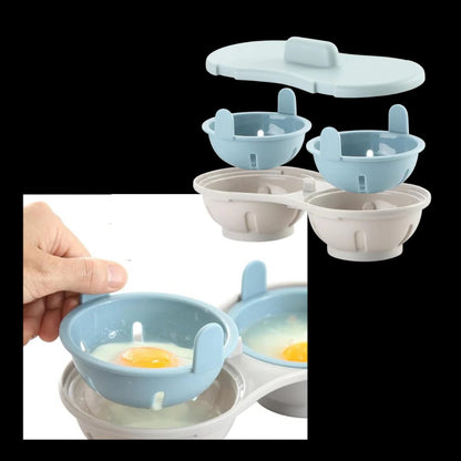 Portable Egg Steamer Box and Heat Resistant Silicone Poacher