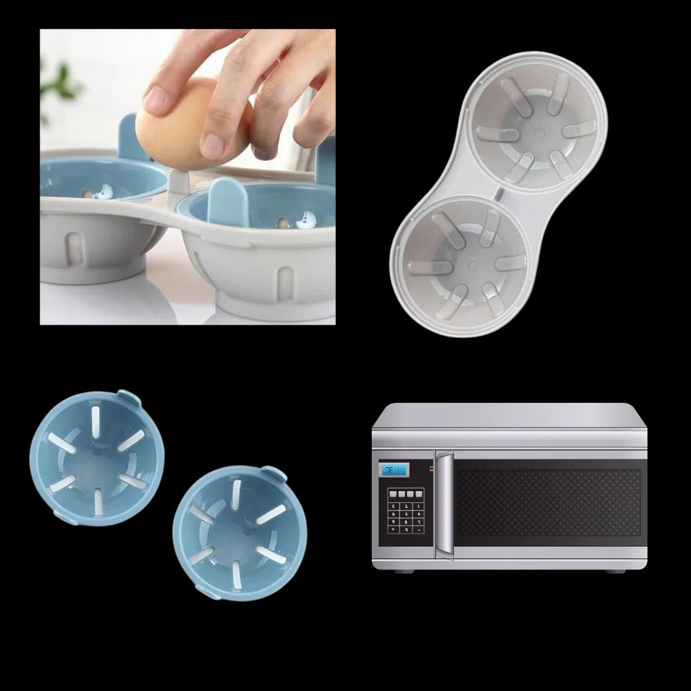 Portable Egg Steamer Box and Heat Resistant Silicone Poacher