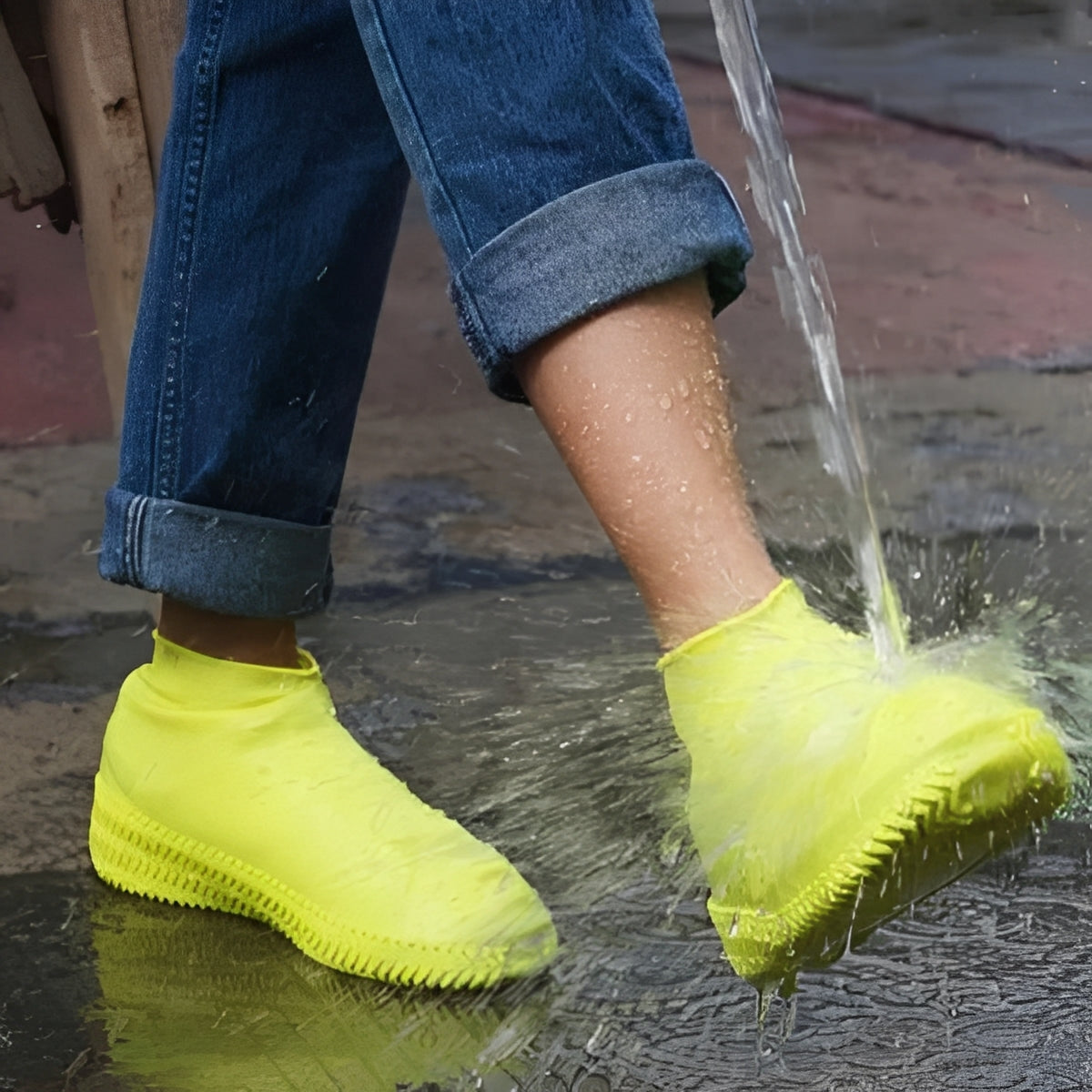Reusable Silicone Shoe Covers for Wet Conditions and Outdoor Use