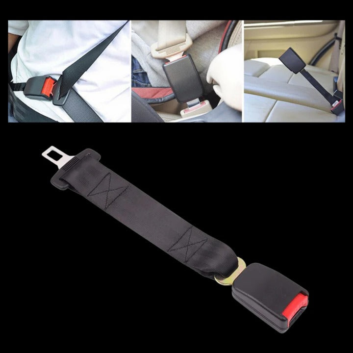 Vehicle Seat Belt Extension Strap with Metal Tongue Connector