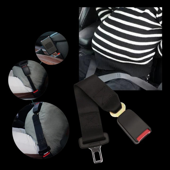 Vehicle Seat Belt Extension Strap with Metal Tongue Connector