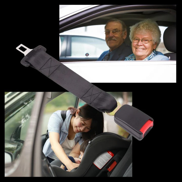 Vehicle Seat Belt Extension Strap with Metal Tongue Connector