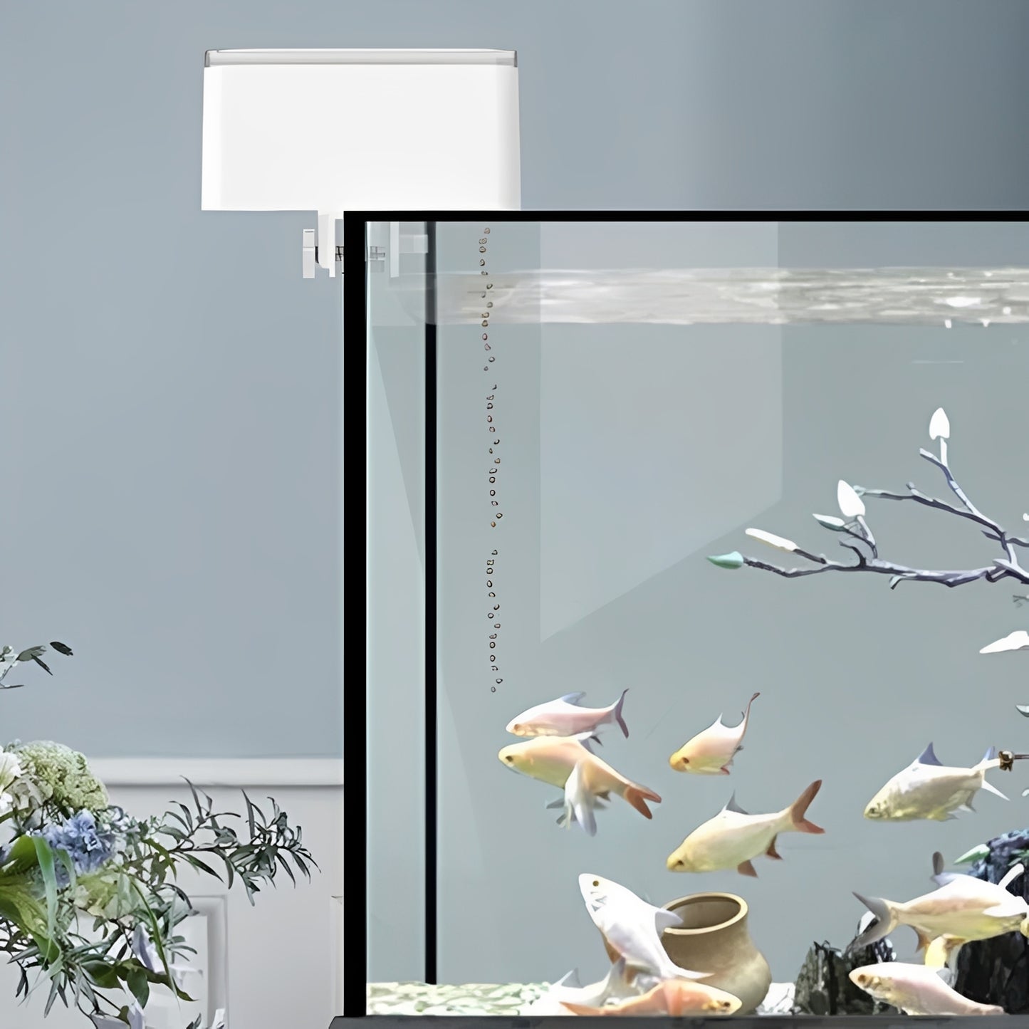 LED Aquarium Fish Tank 500ml Automatic Fish Feeder With Timer