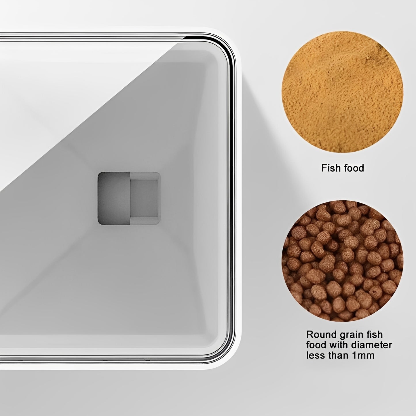 LED Aquarium Fish Tank 500ml Automatic Fish Feeder With Timer