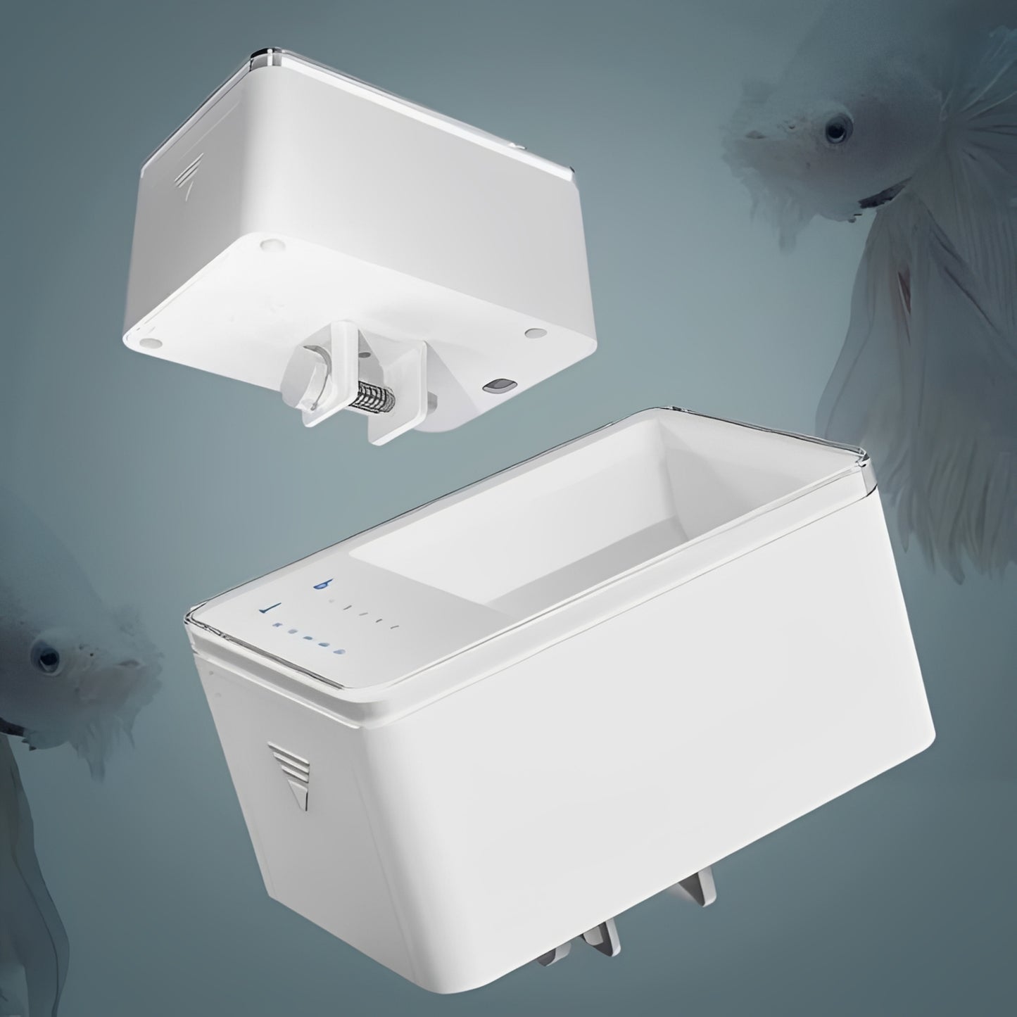 LED Aquarium Fish Tank 500ml Automatic Fish Feeder With Timer