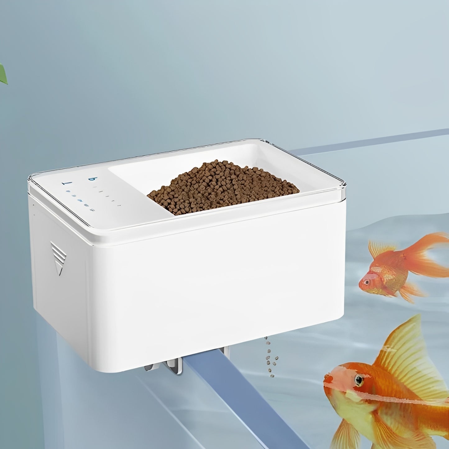 LED Aquarium Fish Tank 500ml Automatic Fish Feeder With Timer