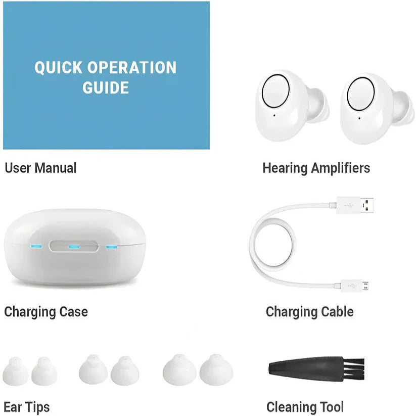 Bluetooth Rechargeable Hearing Devices with App Control