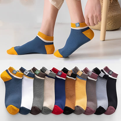 Men’s Ankle Socks, Assorted Colors, 20 Pair Set