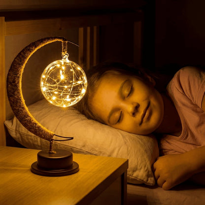 Celestial Sphere and Enchanted Lunar Lamp with Precision Crater Detailing