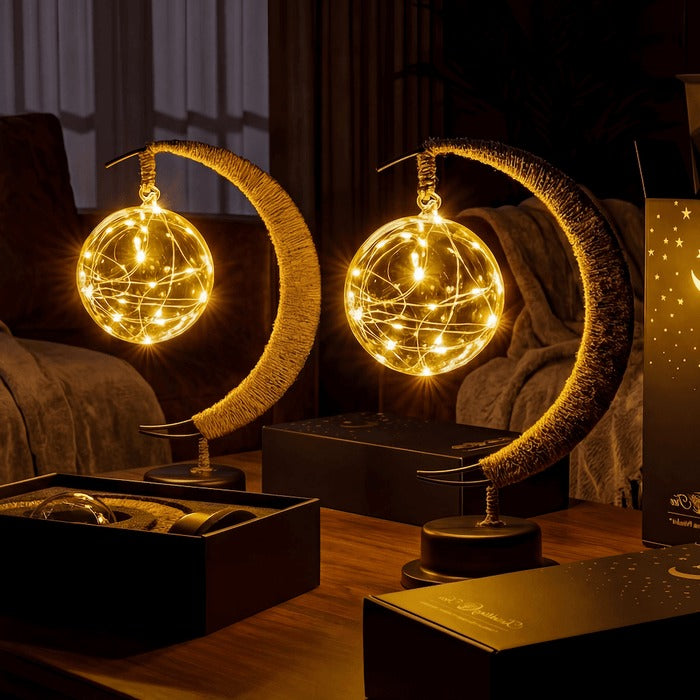 Celestial Sphere and Enchanted Lunar Lamp with Precision Crater Detailing