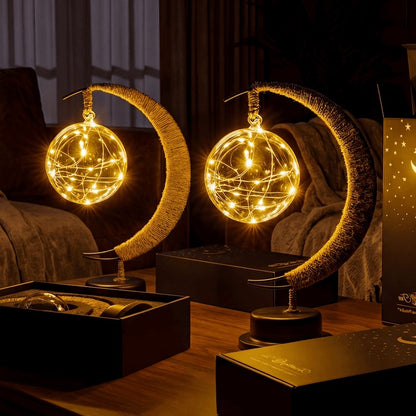 Celestial Sphere and Enchanted Lunar Lamp with Precision Crater Detailing