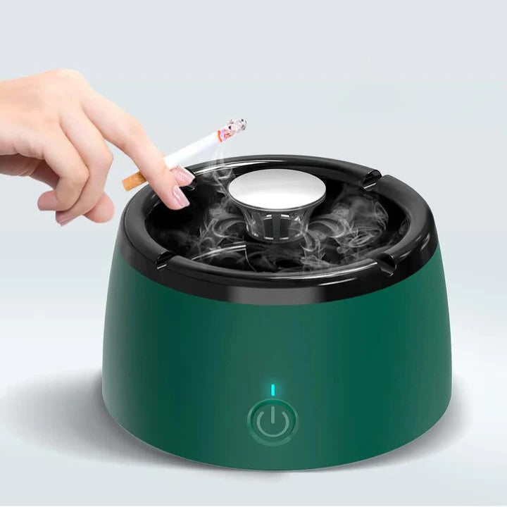 Portable Ashtray with Built In Smoke Filtering Fan