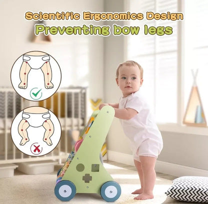 Wooden Activity Walker and Toddler Skill Center