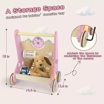 Wooden Activity Walker and Toddler Skill Center