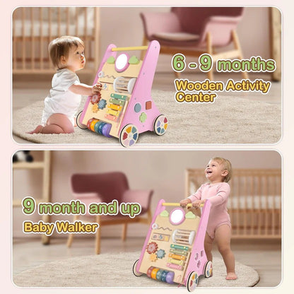 Wooden Activity Walker and Toddler Skill Center