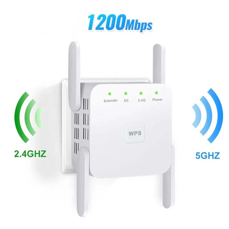 Dual Band WiFi Extender and 5G Signal Booster