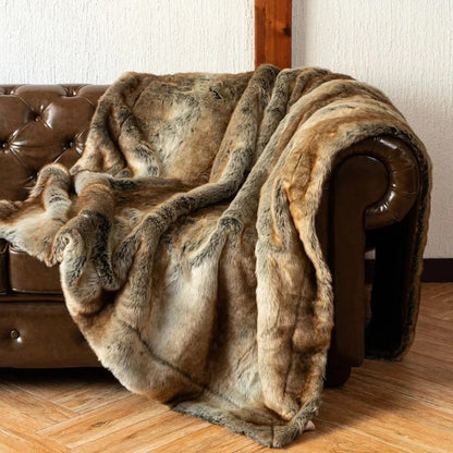 Chic Plush Throw, Faux Fur Blanket