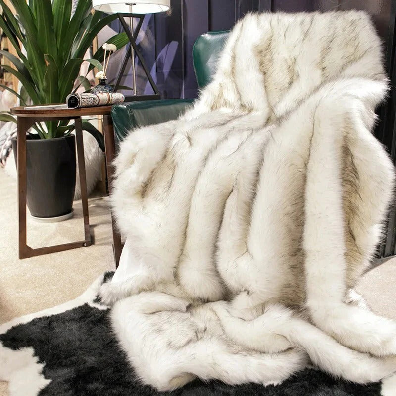Chic Plush Throw, Faux Fur Blanket