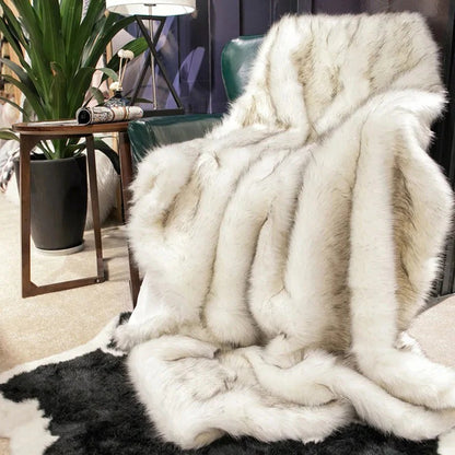 Chic Plush Throw, Faux Fur Blanket