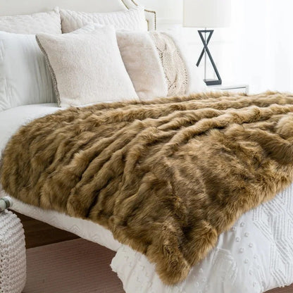 Chic Plush Throw, Faux Fur Blanket