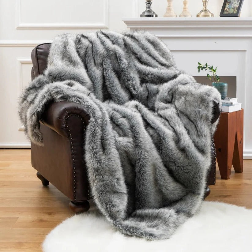 Chic Plush Throw, Faux Fur Blanket