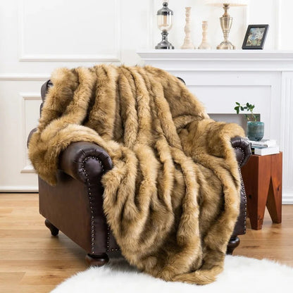 Chic Plush Throw, Faux Fur Blanket