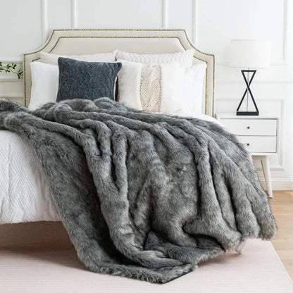 Chic Plush Throw, Faux Fur Blanket