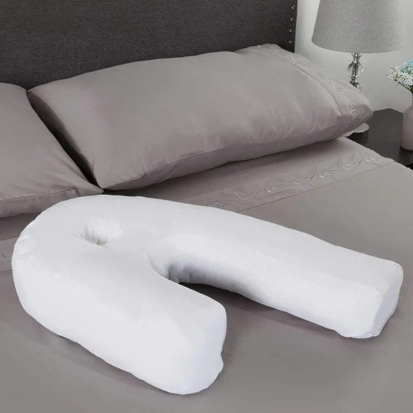 Side Sleeper Pillow with Ear Hole and Contoured Design