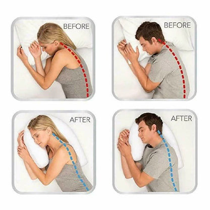 Side Sleeper Pillow with Ear Hole and Contoured Design