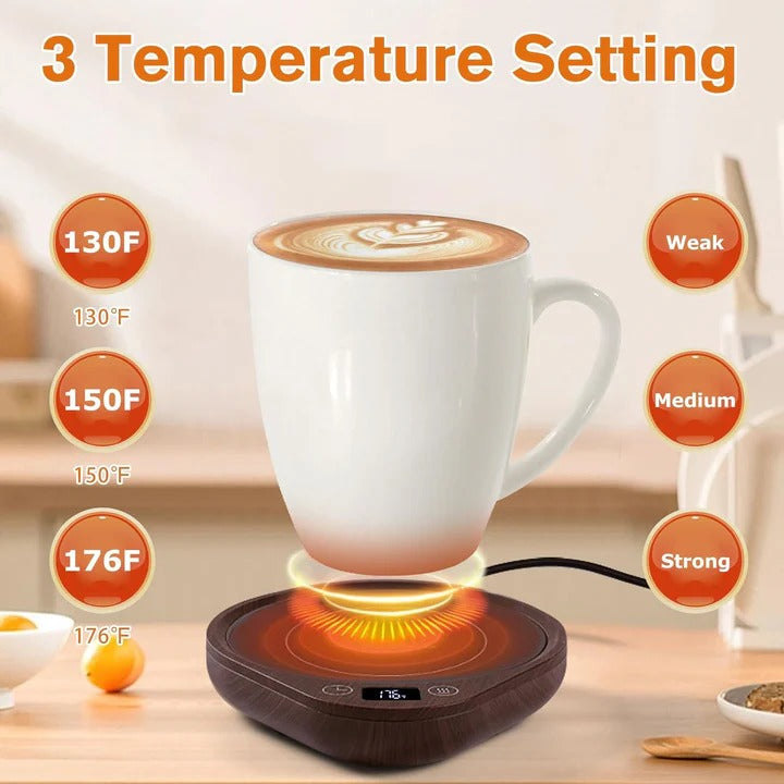 Electric Coffee Mug Warmer with Temperature Control Plate