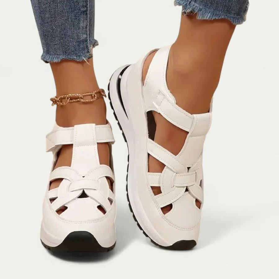 Women's Platform Walking Sandals with Adjustable Straps