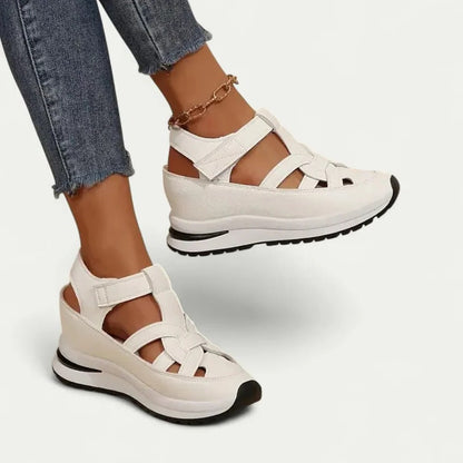 Women's Platform Walking Sandals with Adjustable Straps