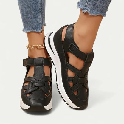 Women's Platform Walking Sandals with Adjustable Straps
