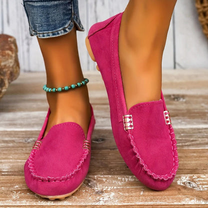 Women's PU Leather Slip On Moccasin Loafers