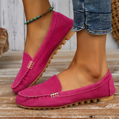 Women's PU Leather Slip On Moccasin Loafers