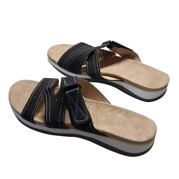 Women's Slip-On Sandals with Cushioned Footbed and Arch Support