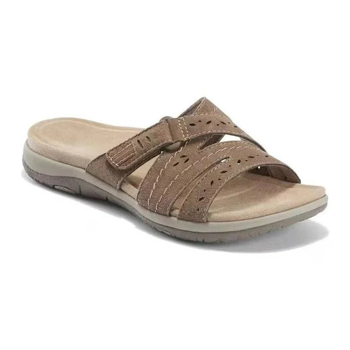 Women's Slip-On Sandals with Cushioned Footbed and Arch Support