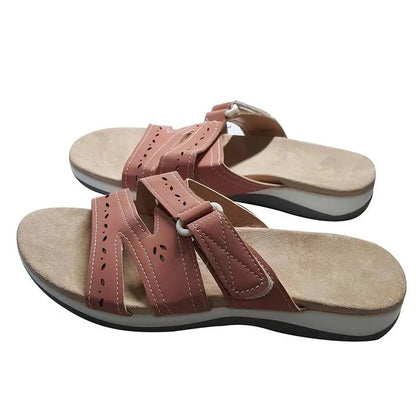 Women's Slip-On Sandals with Cushioned Footbed and Arch Support