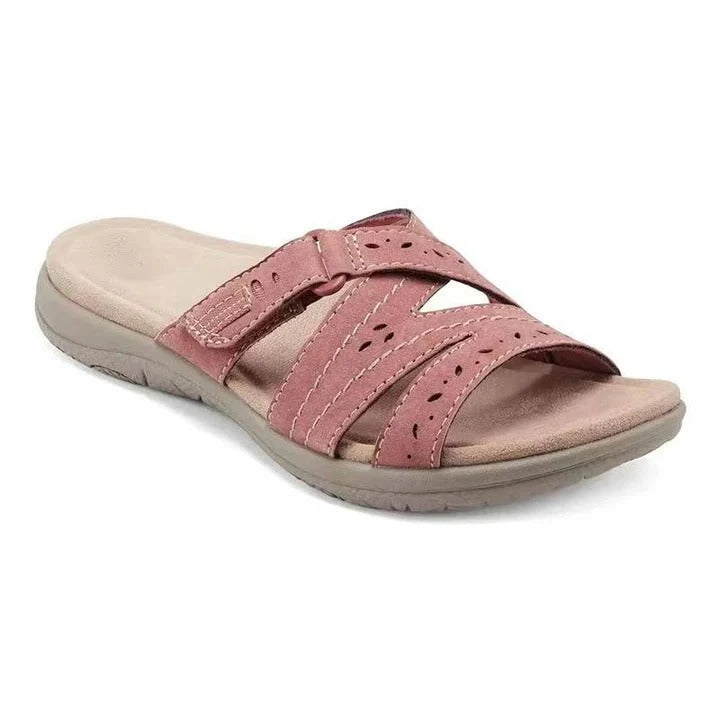 Women's Slip-On Sandals with Cushioned Footbed and Arch Support