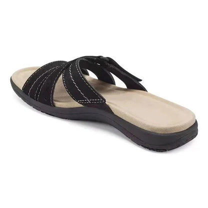 Women's Slip-On Sandals with Cushioned Footbed and Arch Support