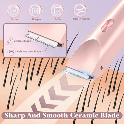 Women's Rechargeable Body Shaver with Bikini Line Trimmer Attachment