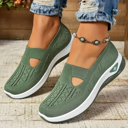 Women's Breathable Mesh Walking Sneakers with Cushioned Sole